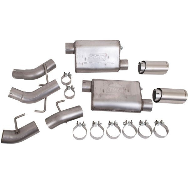BBK Vari-Tune Axle Back Exhaust Kit 2 Adjustable Performance Mufflers 2-3/4 Pipe 4 in. Tips - 0