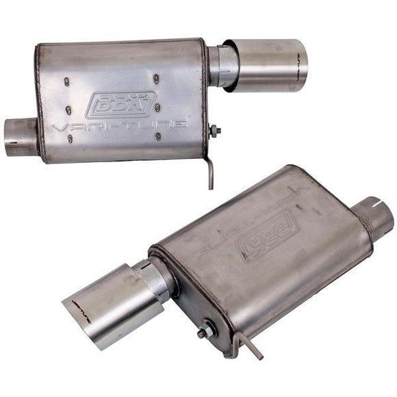 BBK Vari-Tune Axle Back Exhaust Kit 2 Adjustable Performance Mufflers 2-3/4 Pipe 4 in. Tips
