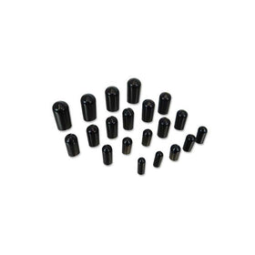 Moroso Vacuum Line Cap Kit - Black Caps