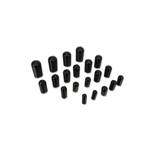 Moroso Vacuum Line Cap Kit - Black Caps