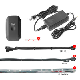 XK Glow Flex Strip Million Color XKCHROME App Controlled Home Indoor & Outdoor LED Light Kit 8x3ft