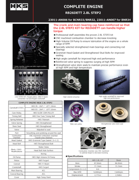 COMPLETE ENGINE RB26 2.8L STEP2/BNR34