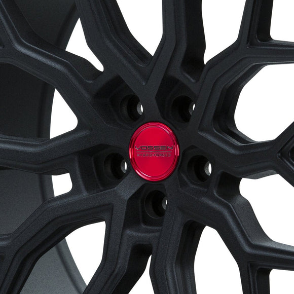 VOSSEN Hybrid Forged - Small (63mm) Transparent Red / Black
