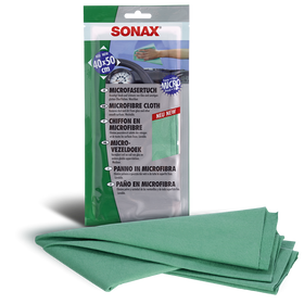 SONAX Green Microfibre + Glass Cloth - Vac Pack