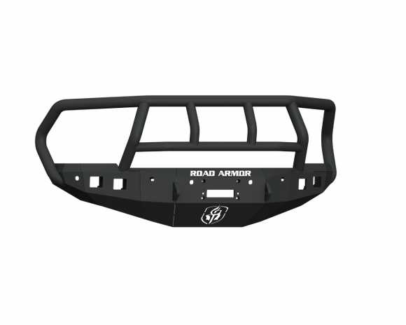 Road Armor 16-18 Ram 2500 Stealth Front Winch Bumper w/Titan II Guard/6 Sensor Holes - Tex Blk