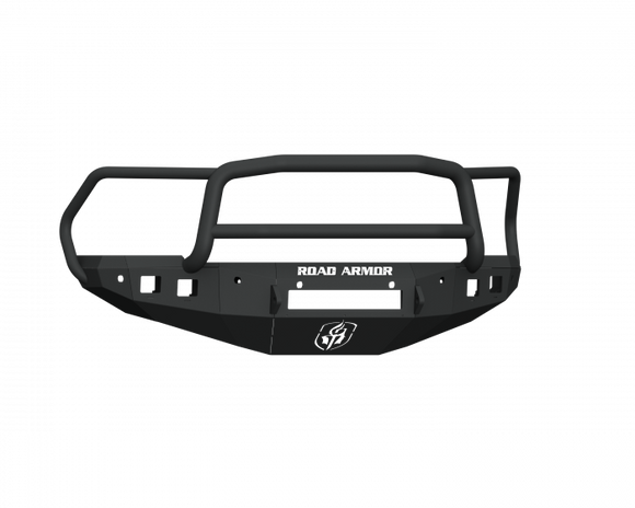 Road Armor 16-18 Ram 2500 Stealth Front Bumper w/Lonestar Guard/6 Sensor Holes - Tex Blk