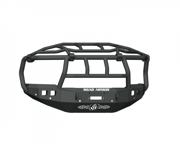Road Armor 19-21 Ram 2500/3500 Stealth Front Winch Bumper Titan Guard w/Intimidator Guad - Tex Blk