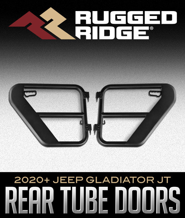 RUGGED RIDGE FORTIS REAR TUBE DOORS: 2020+ JEEP GLADIATOR JT