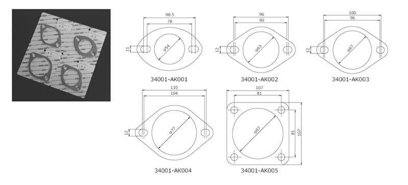 GASKET D85 UNIVERSAL EX (2PCS)