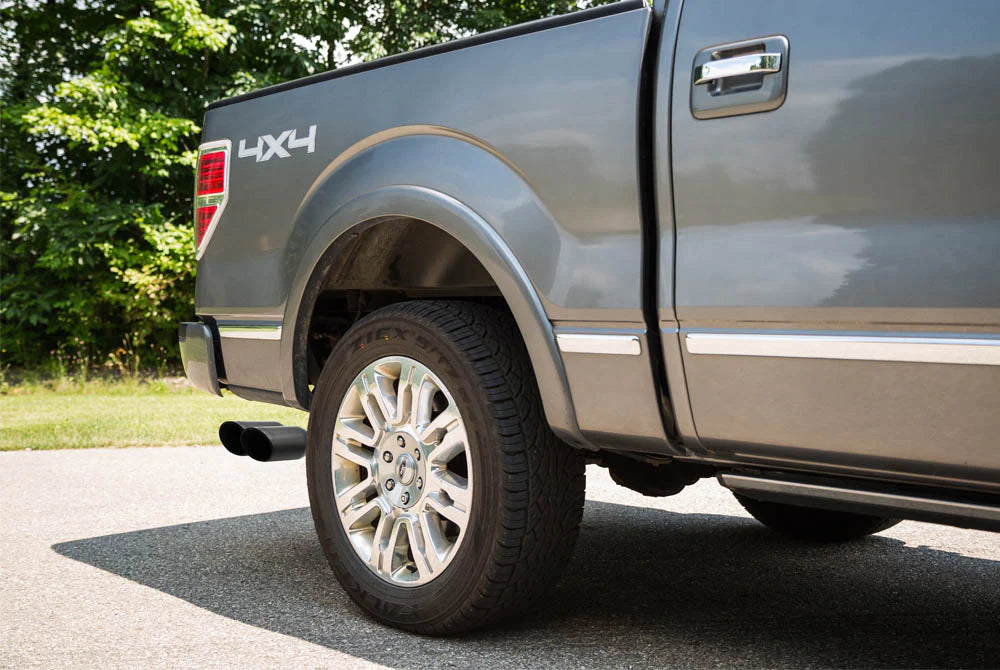 Roush 10-14 Ford F-150 / Raptor 6.2L Side Exit Black Tip Cat Back Exha ...