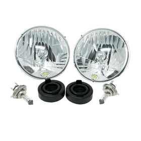 KC HiLiTES Universal/97-06 Jeep TJ 7in. Halogen H4 DOT Headlight 55/60w Lexan (Pair Pack System)