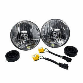 KC HiLiTES 07-18 Jeep JK H4 Headlight Conversion Kit - DOT Apprv./Incl. H13 to H4 Connectors (Pair)