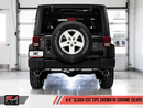 AWE Tread Edition Axleback Dual Exhaust for Jeep JK/JKU 3.6L - Chrome Silver Tips-6