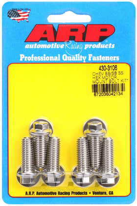 ARP Chevy Hex Motor Mount Bolt Kit w/ energy suspension Mounts