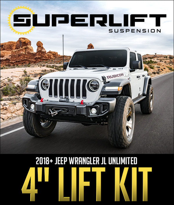 SUPERLIFT SUSPENSION 4" LIFT KIT: 2018+ JEEP WRANGLER JL UNLIMITED