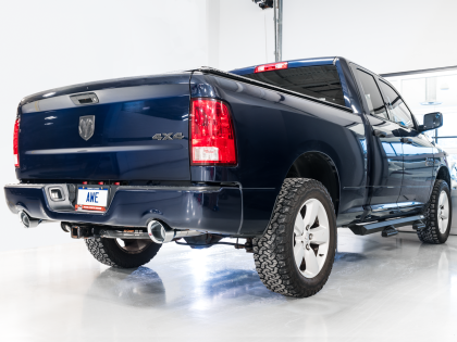 AWE 0FG Dual Rear Exit Catback Exhaust for 4th Gen RAM 1500 5.7L (with bumper cutouts) - Chrome Silver Tips