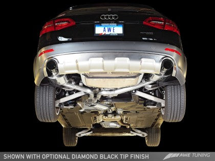 AWE Touring Edition Exhaust for B8.5 Allroad - Dual Outlet, Polished Silver Tips