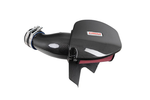 Corsa 21-23 Dodge Challenger/Charger 6.4L V8 Carbon Fiber Open Element Air Intake - Dry