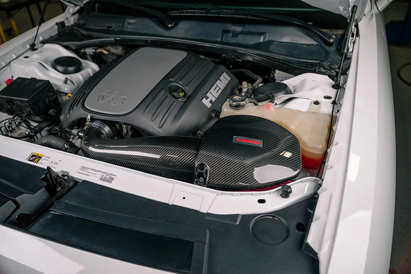 Corsa 11-23 Dodge Challenger/Charger 5.7L V8 Carbon Fiber Open Element Air Intake - Oiled