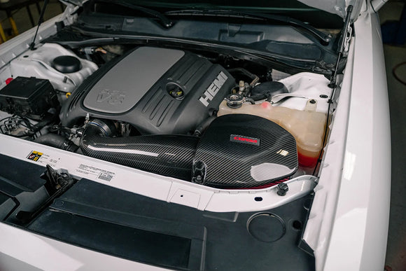 Corsa 21-23 Dodge Challenger/Charger 6.4L V8 Carbon Fiber Open Element Air Intake - Dry