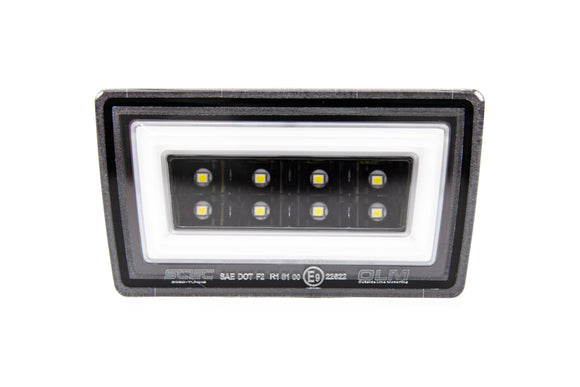 OLM NB R F1 Rear Brake Light (Clear Lens Gloss Black Base White Bar) - 15 WRX STI