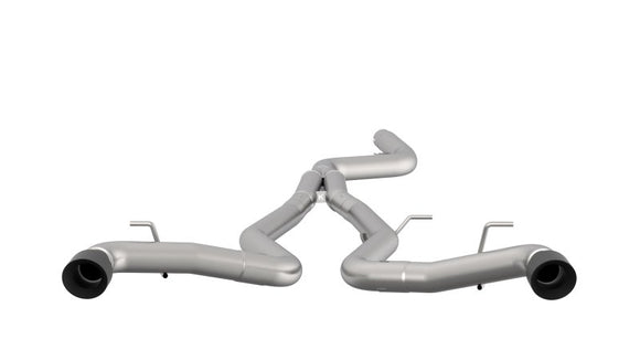 Kooks 3-1/2" x 3" SS Muffler Delete Cat-Back with Black Tips. 2020 Toyota Supra.