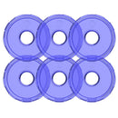 KC HiLiTES Cyclone V2 LED - Replacement Lens - Blue - 6-PK-1