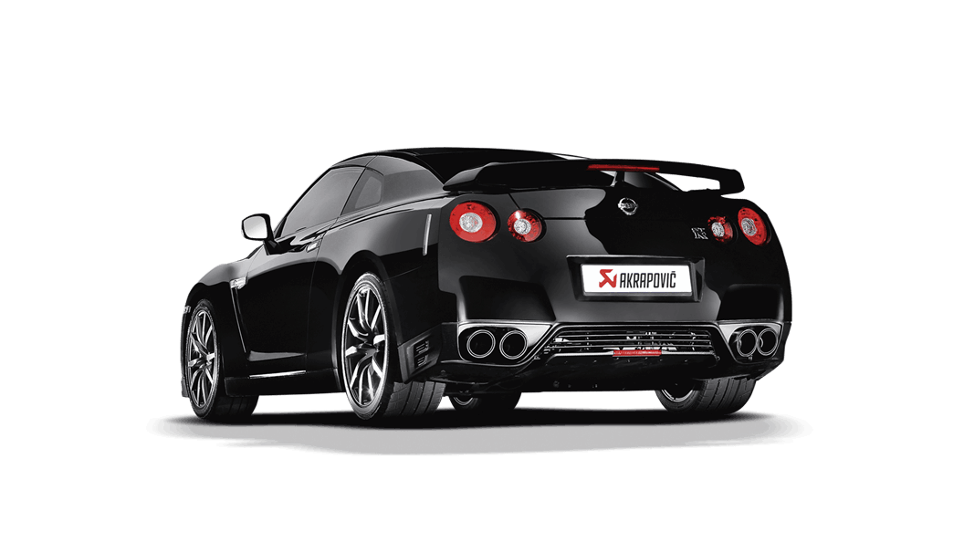 Akrapovic 08-17 Nissan GT-R Slip-On Line (Titanium) w/ Carbon Tips - 0