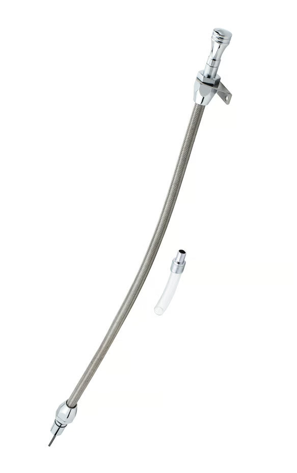 Mr. Gasket Automatic Transmission Dipstick & Tube - Braided Stainless Steel