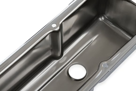 Mr. Gasket Chrome Tall-Style Valve Covers without Baffle Fits 1960-1986 Chevrolet Small Block 262-400