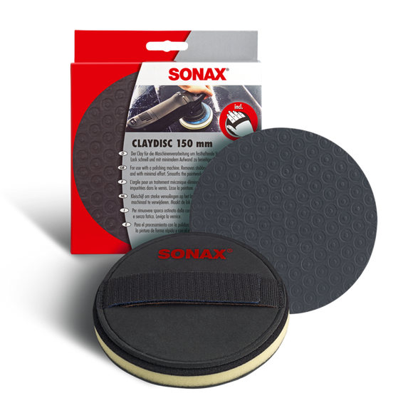 SONAX Clay Disc 150mm w Hook & Loom Velcro