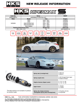 HKS HIPERMAX S Z33 Full Kit
