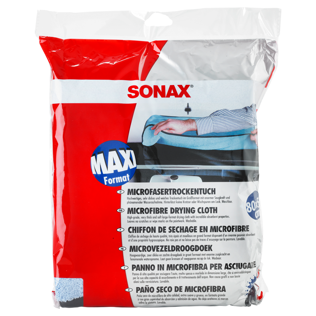 SONAX Microfibre Drying Cloth - Thick Blue