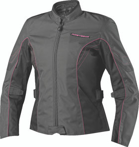 First Gear Contour Jacket Charcoal/Black/Pink Womens - Small