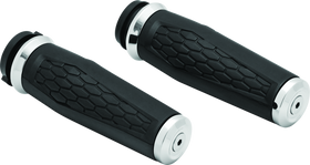 Kuryakyn Hex Grips Thottle-By-Wire Chrome