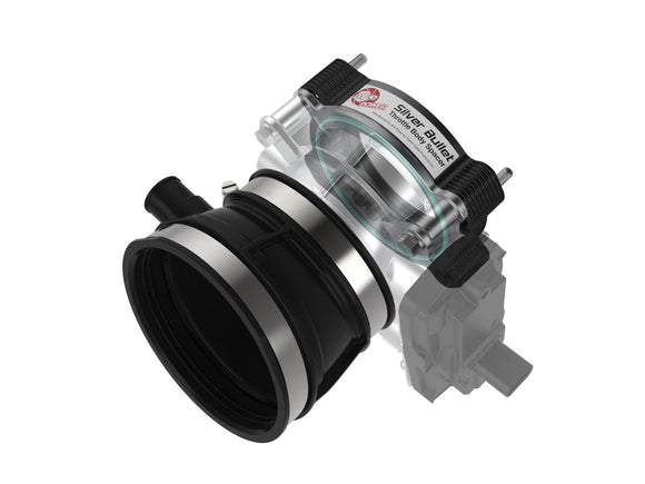 aFe 2020 Vette C8 Silver Bullet Aluminum Throttle Body Spacer / Works With aFe Intake Only - Black