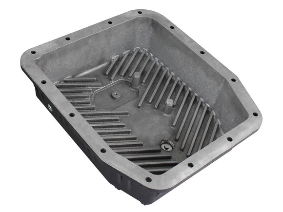aFe Power Transmission Pan Raw w/ Machined Fins Ford Trucks 80-92