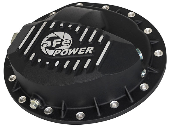 aFe Power Pro Series Rear Differential Cover Black w/Machined Fins 16-17 Nissan Titan XD(AAM 9.5-14)