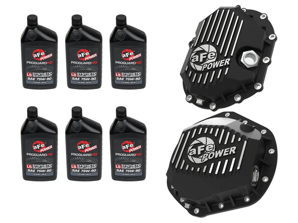 aFe POWER Front & Rear Diff GUARD Package w/ Oil GM Diesel Trucks 11-19 V8 (AAM 9.25-12 & AAM 11.5-14)