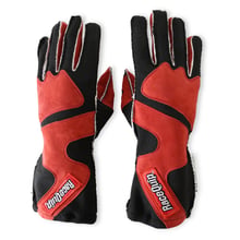 RACEQUIP SFI-5 RED/BLK LRG OUTSEAM W/CLOSURE