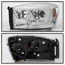 Spyder Dodge Ram 1500 06-08 V2 Projector Headlights - Light Bar DRL - Chrome (PRO-YD-DR06V2-LB-C)-3