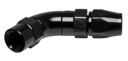 Vibrant -3AN 45 Degree High Flow Hose End Fitting for PTFE Lined Flex Hose - Aluminum