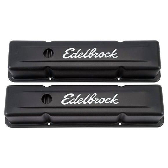 Edelbrock Valve Cover Signature Series Chevrolet 1959-1986 262-400 CI V8 Tall Black