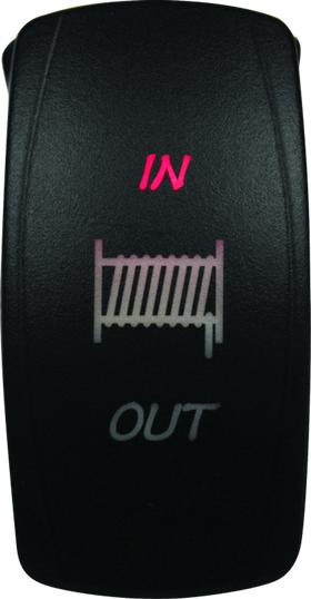 DragonFire Racing Lighted Switch Winch In/Out Red