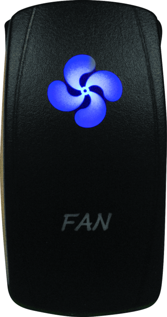 DragonFire Racing Lighted Switch Fan On/Off Blue
