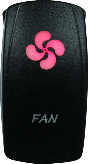 DragonFire Racing Lighted Switch Fan On/Off Red