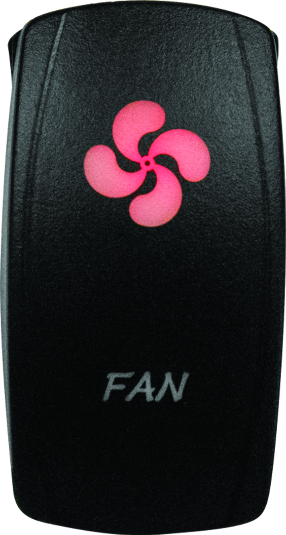 DragonFire Racing Lighted Switch Fan On/Off Red