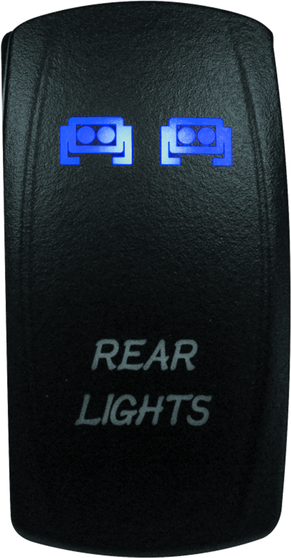 DragonFire Racing Lighted Switch Rear Light On/Off Blue