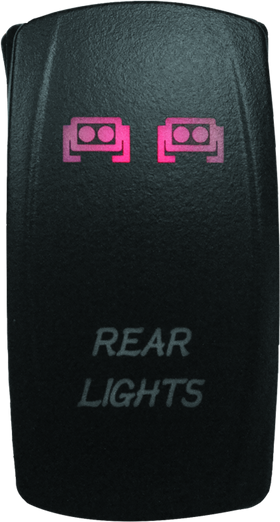 DragonFire Racing Lighted Switch Rear Light On/Off Red
