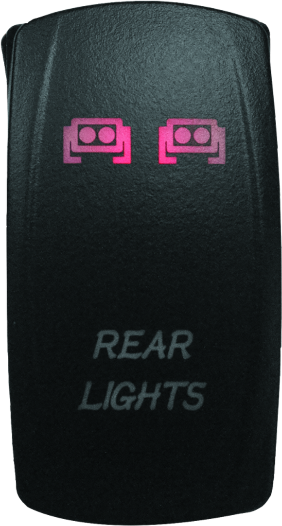 DragonFire Racing Lighted Switch Rear Light On/Off Red